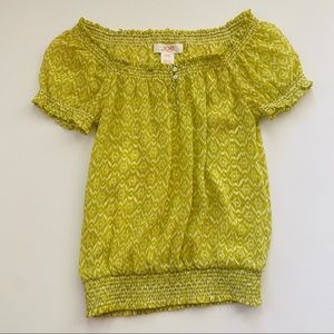 Joe Fresh Yellow Print Blouse